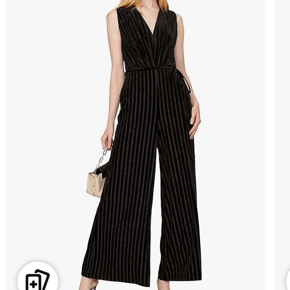 Adam Lippes Black Wide-Leg Jumpsuit with V-Neckline and High-Waisted Design - Picture 1 of 6